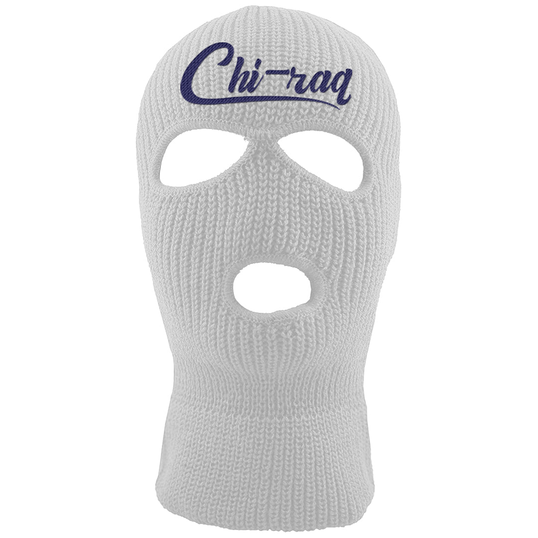 Midnight Navy 5s Ski Mask | Chiraq, White