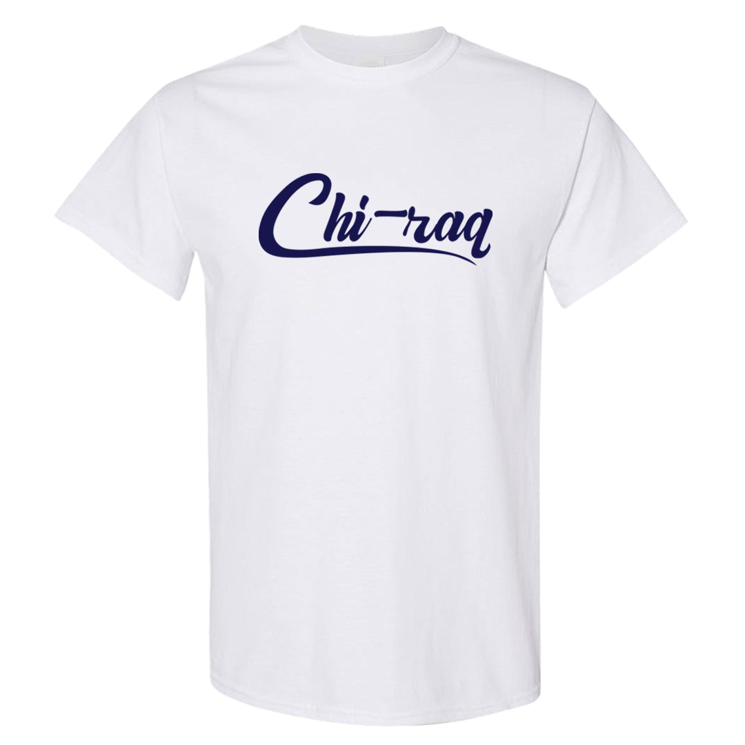 Midnight Navy 5s T Shirt | Chiraq, White