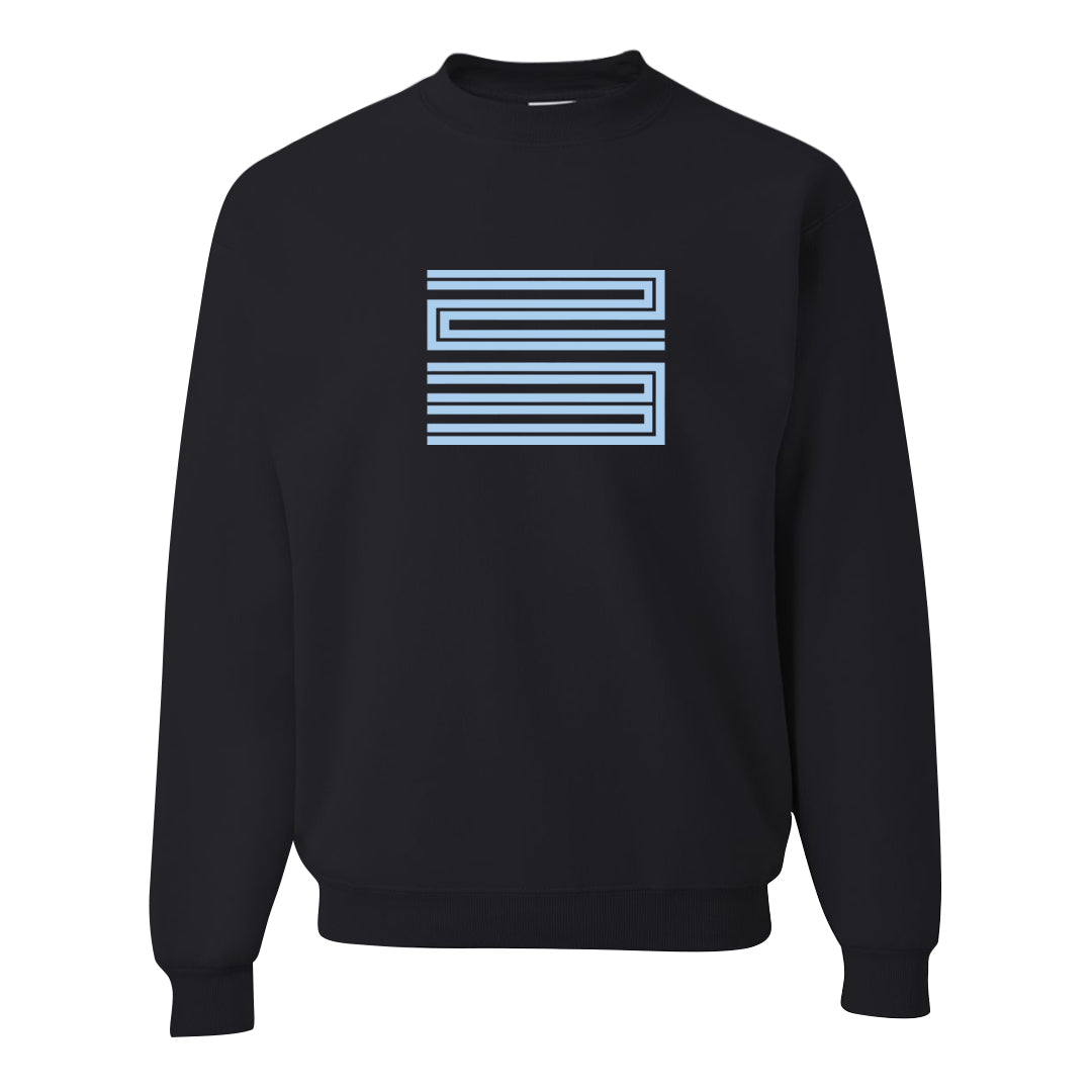 Midnight Navy 5s Crewneck Sweatshirt | Double Line 23, Black