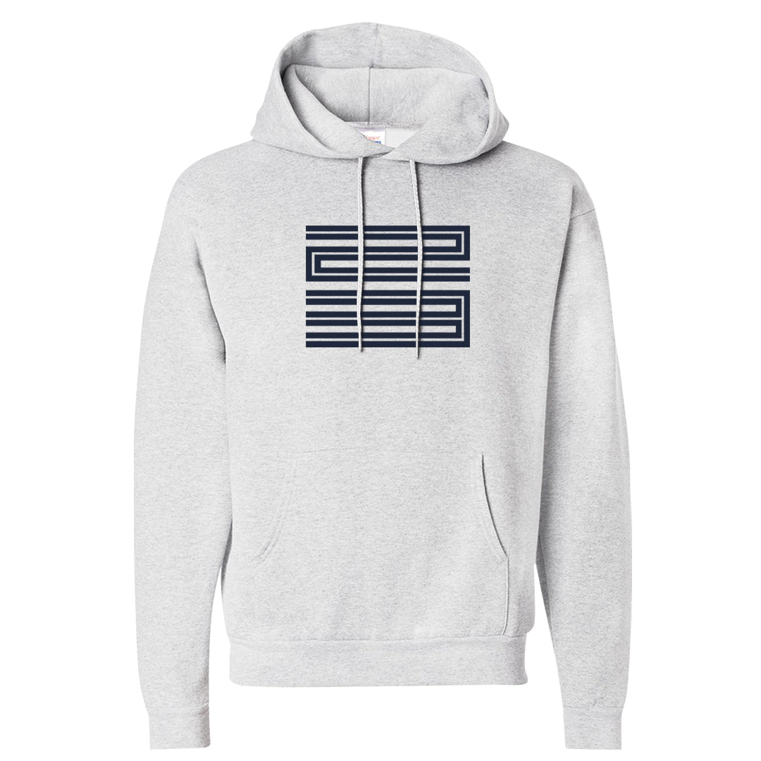 Midnight Navy 5s Hoodie | Double Line 23, Ash