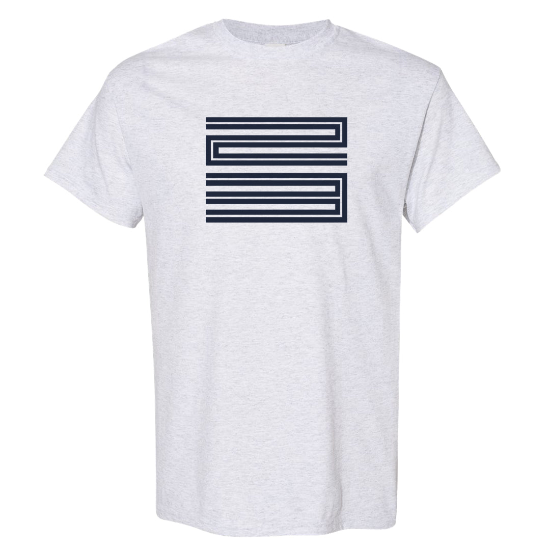 Midnight Navy 5s T Shirt | Double Line 23, Ash