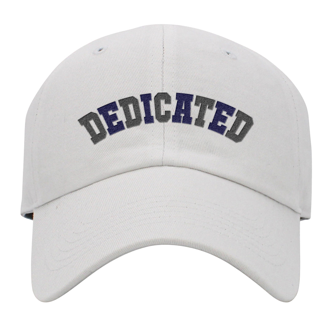 Midnight Navy 5s Dad Hat | Dedicated, White