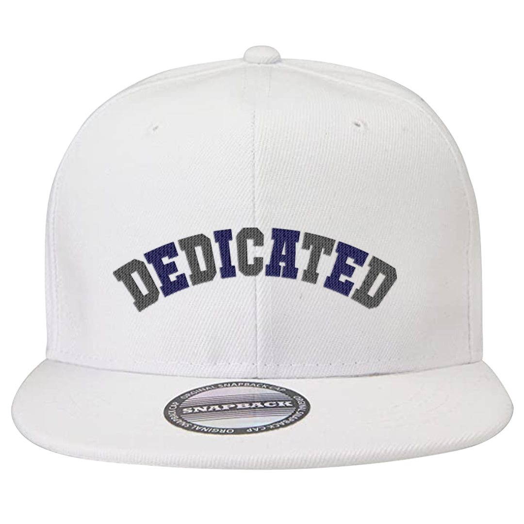 Midnight Navy 5s Snapback Hat | Dedicated, White