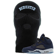 Midnight Navy 5s Ski Mask | Dedicated, Black