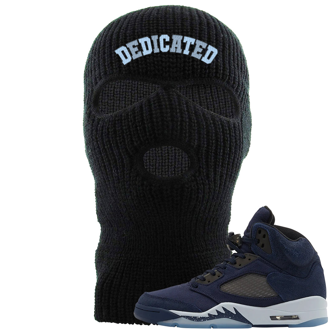 Midnight Navy 5s Ski Mask | Dedicated, Black