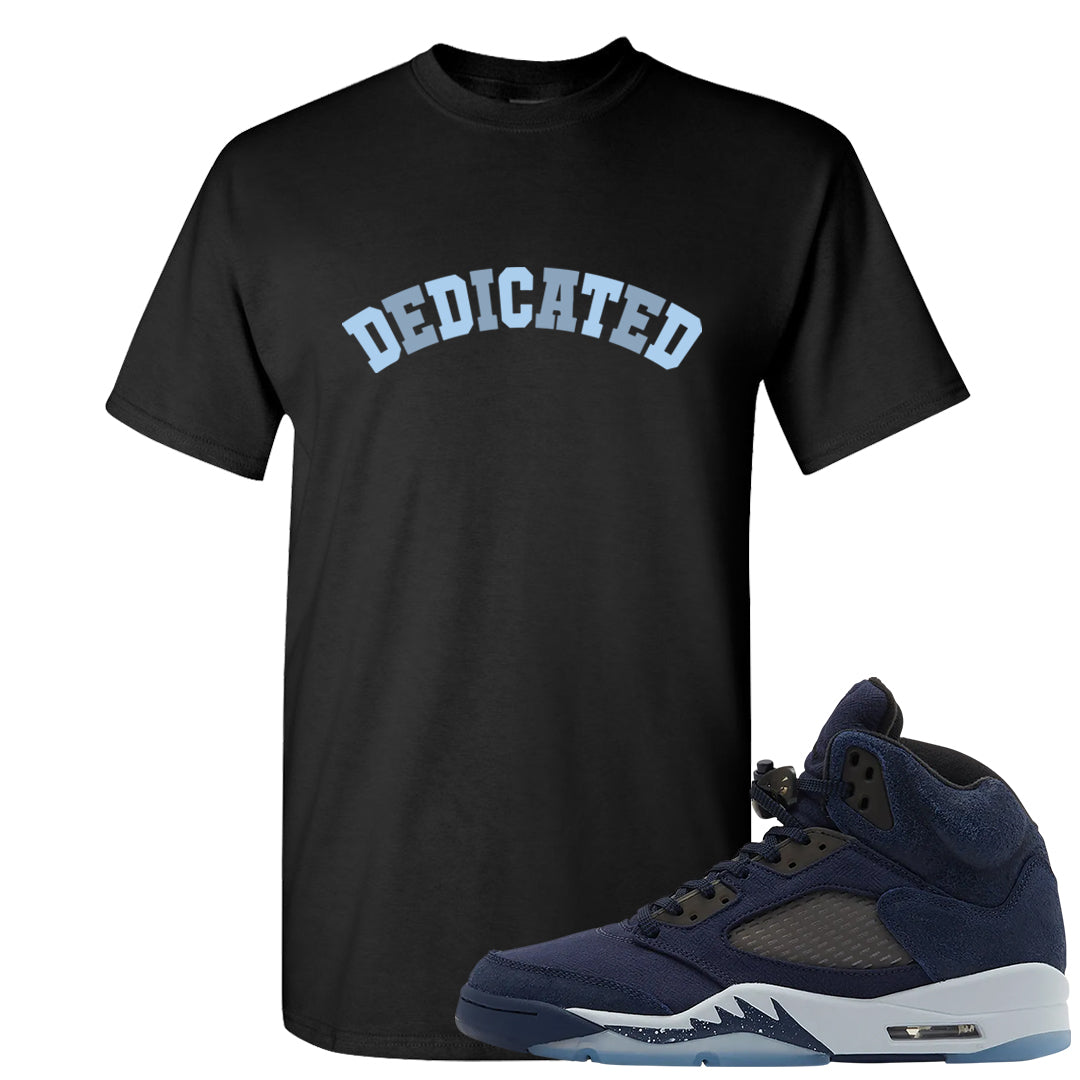 Midnight Navy 5s T Shirt | Dedicated, Black