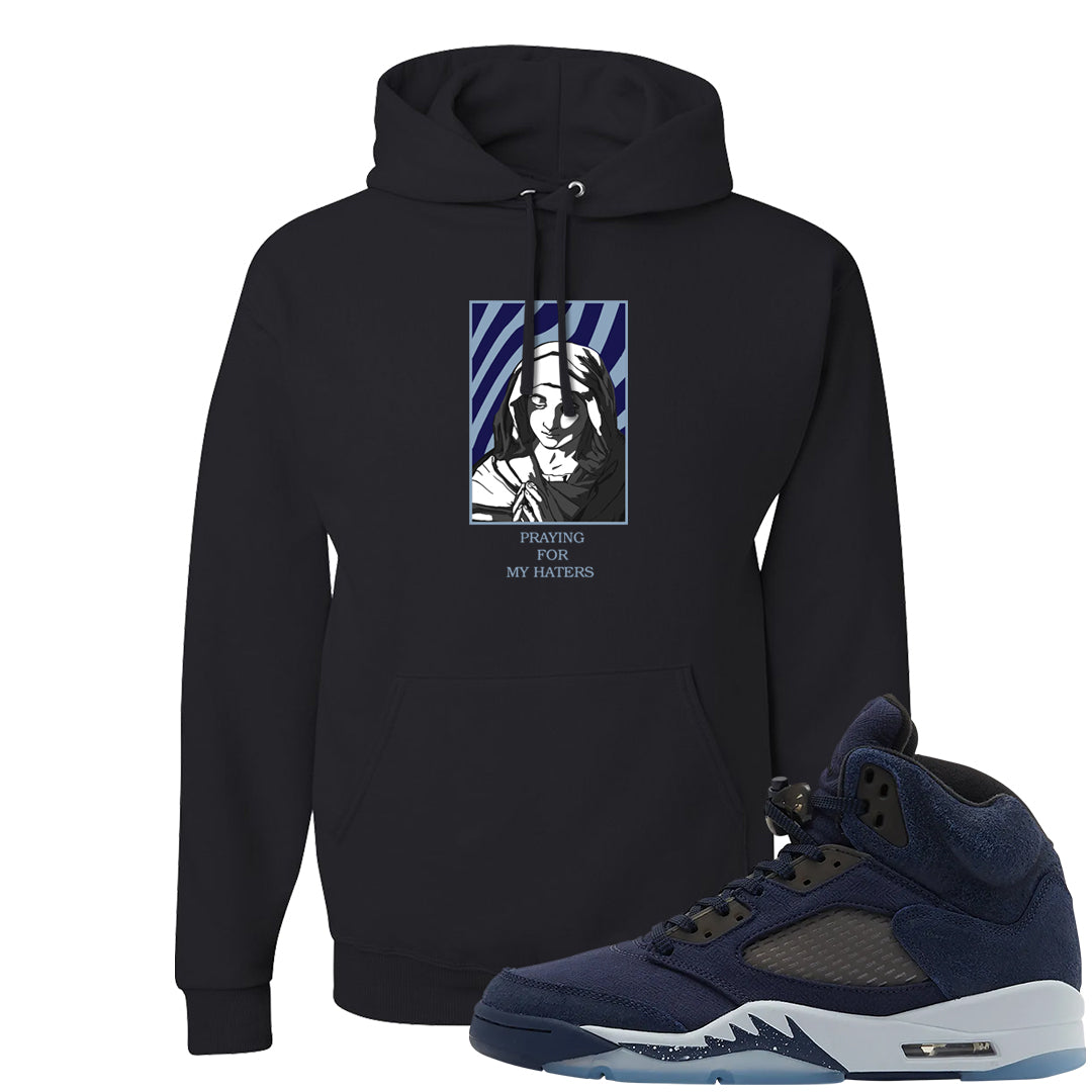 Midnight Navy 5s Hoodie | God Told Me, Black