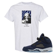 Midnight Navy 5s T Shirt | God Told Me, Ash