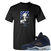 Midnight Navy 5s T Shirt | God Told Me, Black