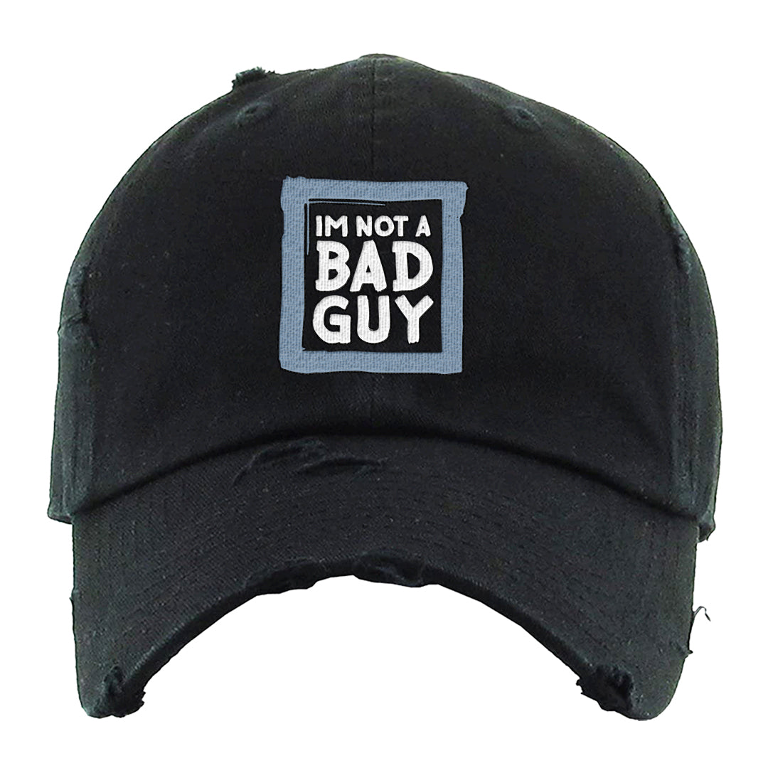 Midnight Navy 5s Distressed Dad Hat | I'm Not A Bad Guy, Black