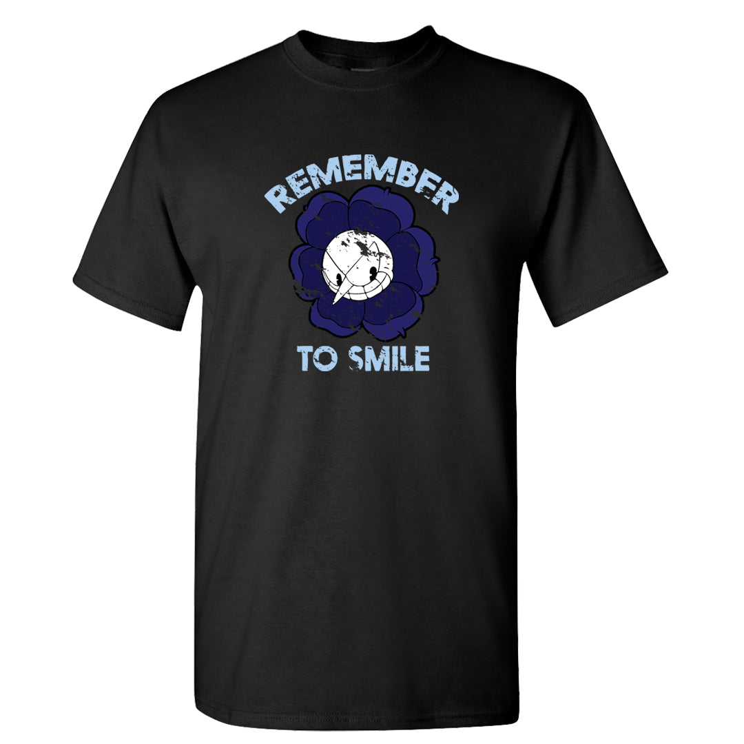 Midnight Navy 5s T Shirt | Remember To Smile, Black