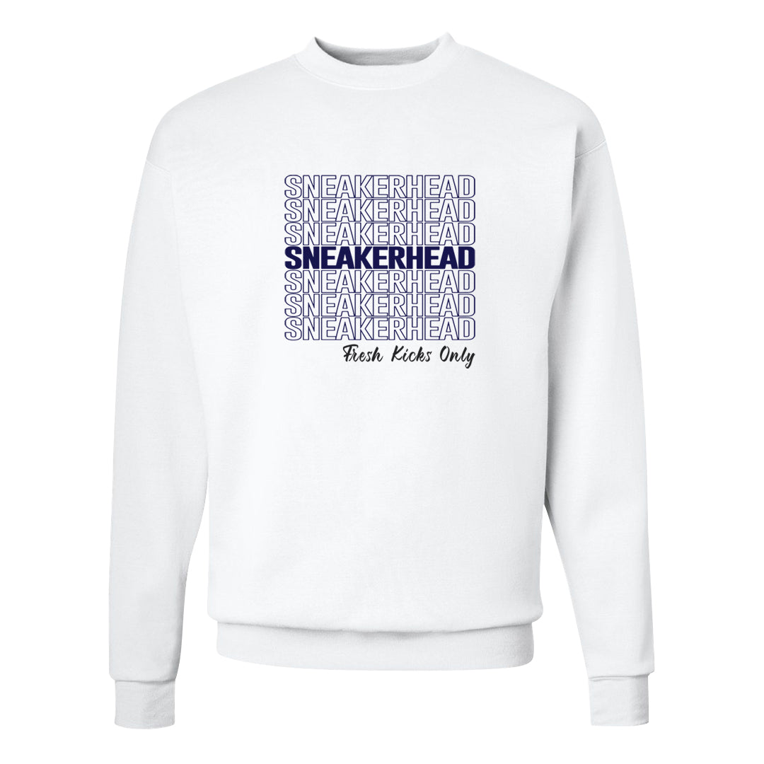 Midnight Navy 5s Crewneck Sweatshirt | Thank You Sneakers, White