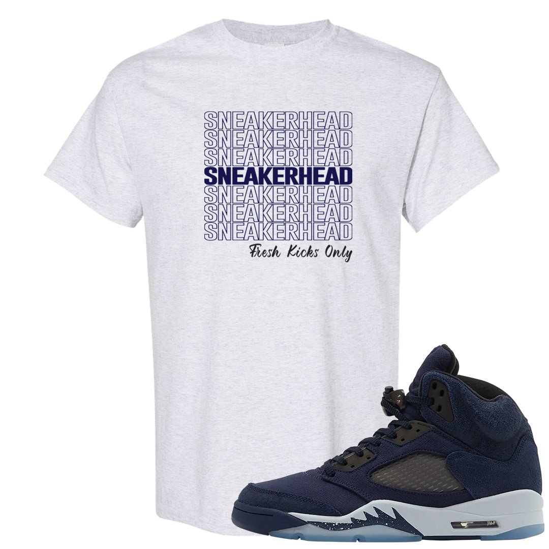 Midnight Navy 5s T Shirt | Thank You Sneakers, Ash
