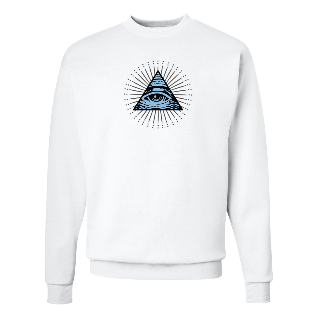 SE Craft 5s Crewneck Sweatshirt | All Seeing Eye, White