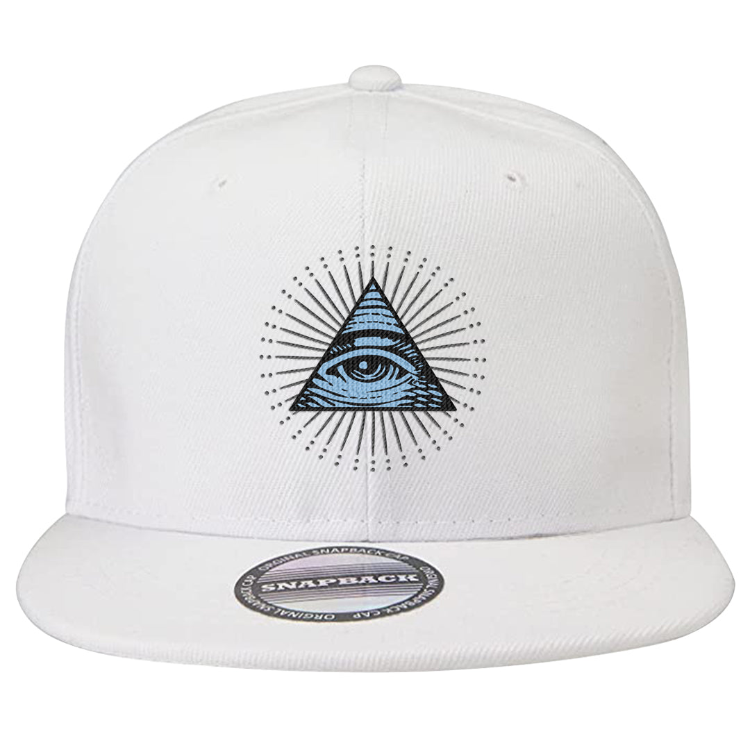SE Craft 5s Snapback Hat | All Seeing Eye, White
