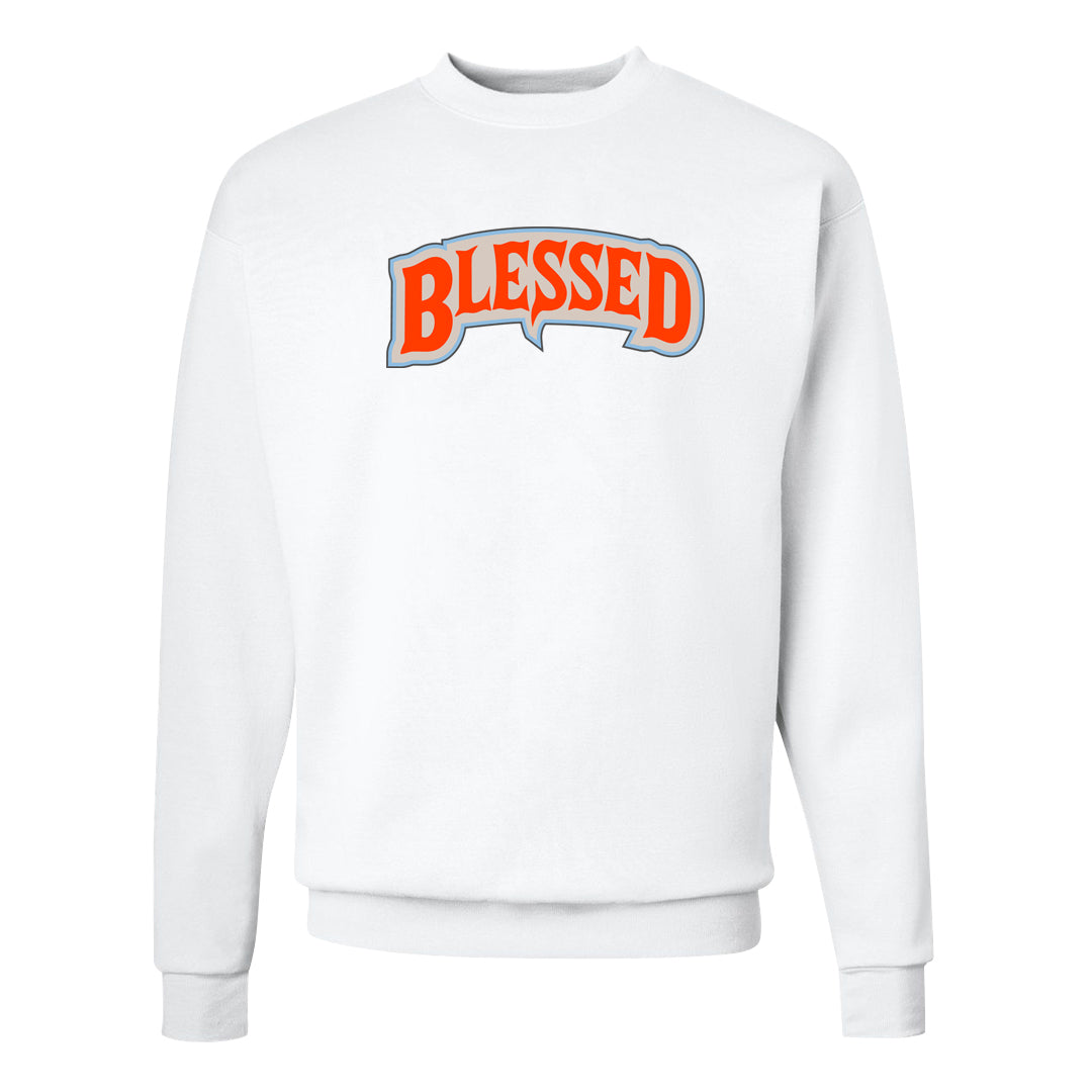 SE Craft 5s Crewneck Sweatshirt | Blessed Arch, White