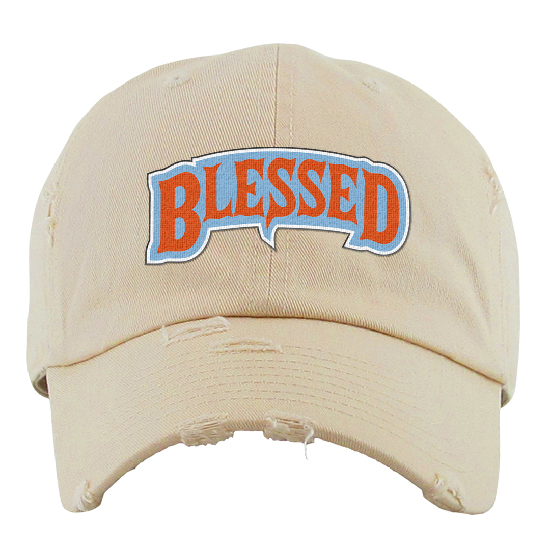 SE Craft 5s Distressed Dad Hat | Blessed Arch, Ivory