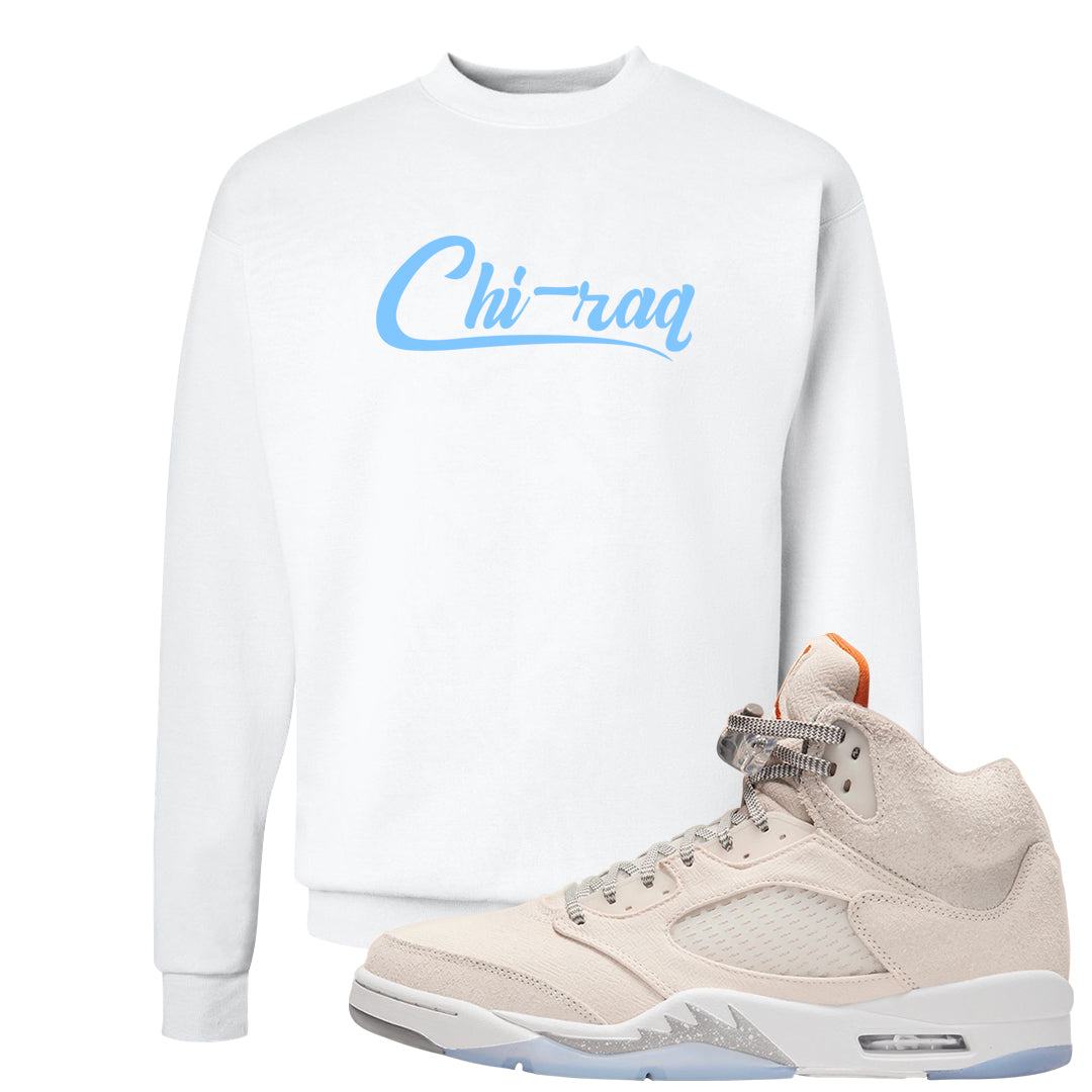SE Craft 5s Crewneck Sweatshirt | Chiraq, White