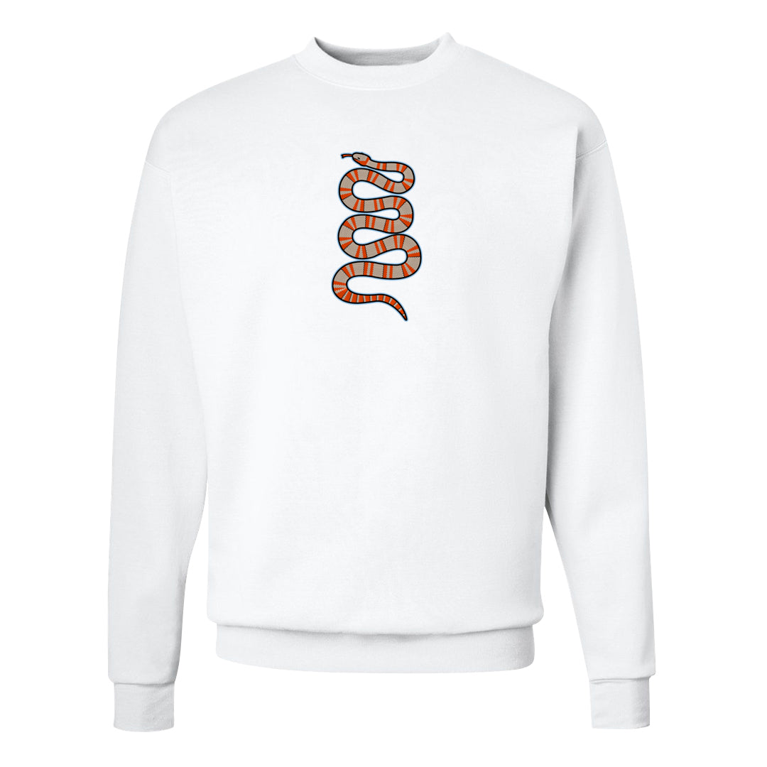 SE Craft 5s Crewneck Sweatshirt | Coiled Snake, White