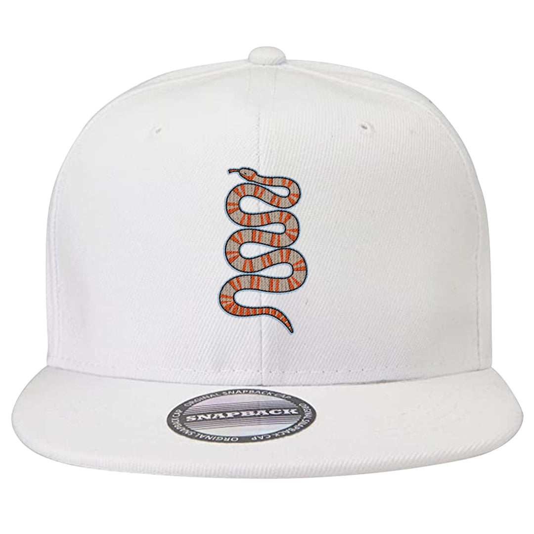 SE Craft 5s Snapback Hat | Coiled Snake, White