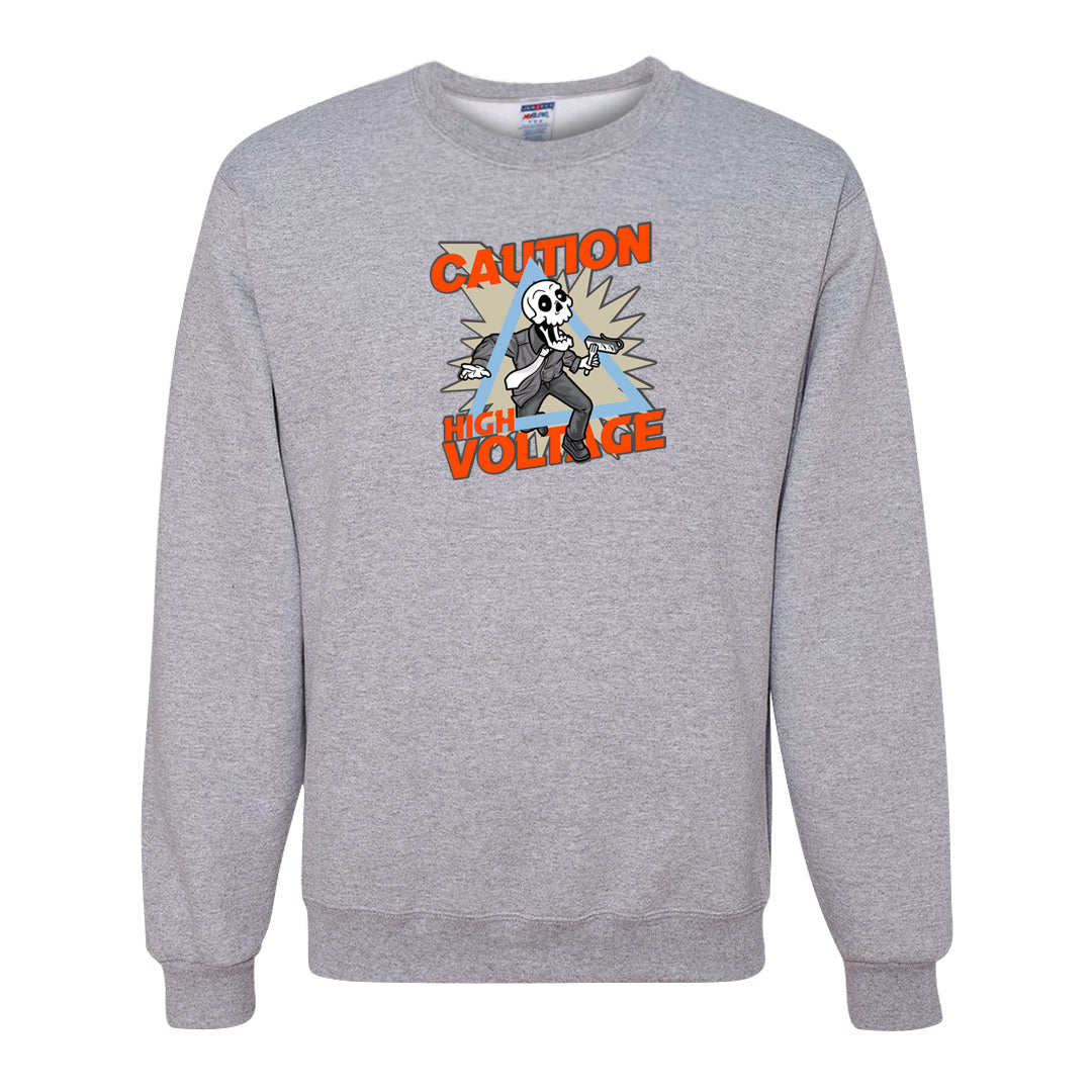 SE Craft 5s Crewneck Sweatshirt | Caution High Voltage, Ash