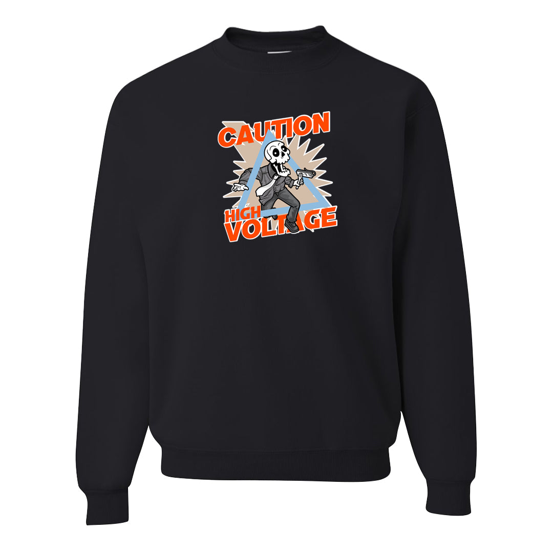 SE Craft 5s Crewneck Sweatshirt | Caution High Voltage, Black