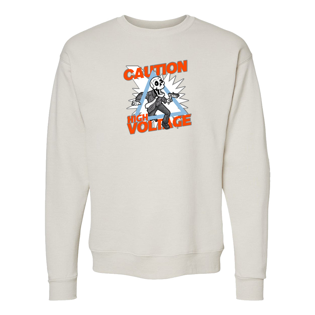 SE Craft 5s Crewneck Sweatshirt | Caution High Voltage, Sand