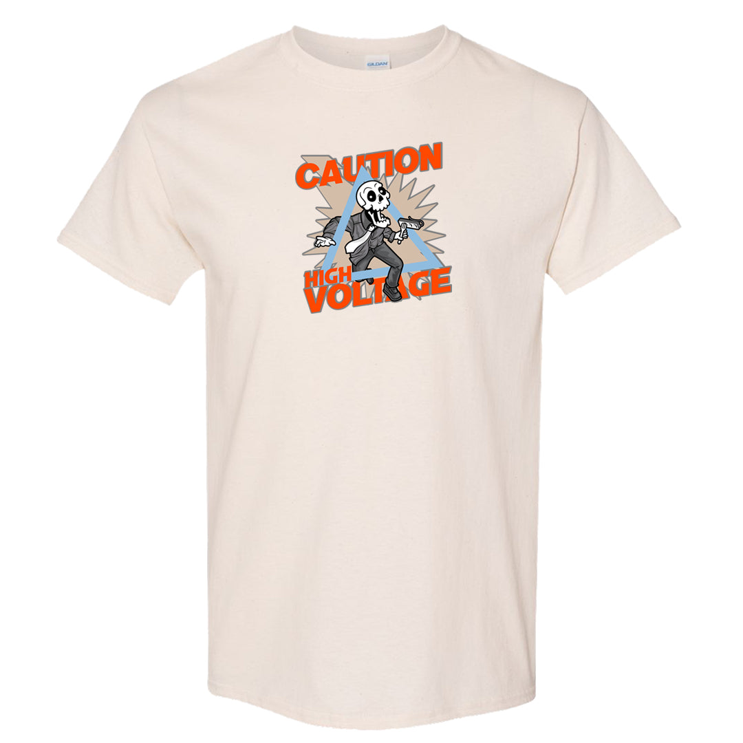 SE Craft 5s T Shirt | Caution High Voltage, Natural