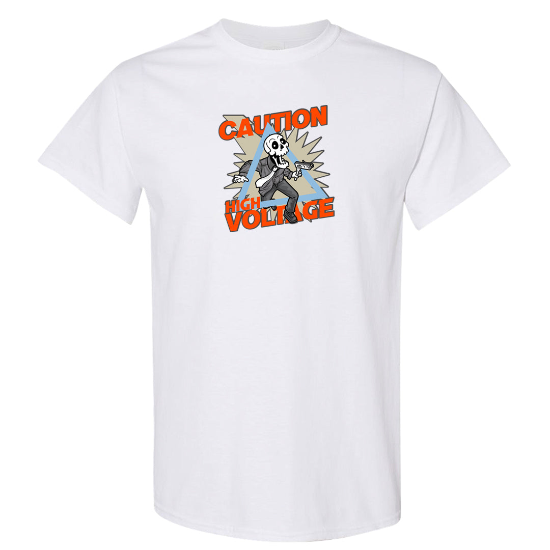 SE Craft 5s T Shirt | Caution High Voltage, White