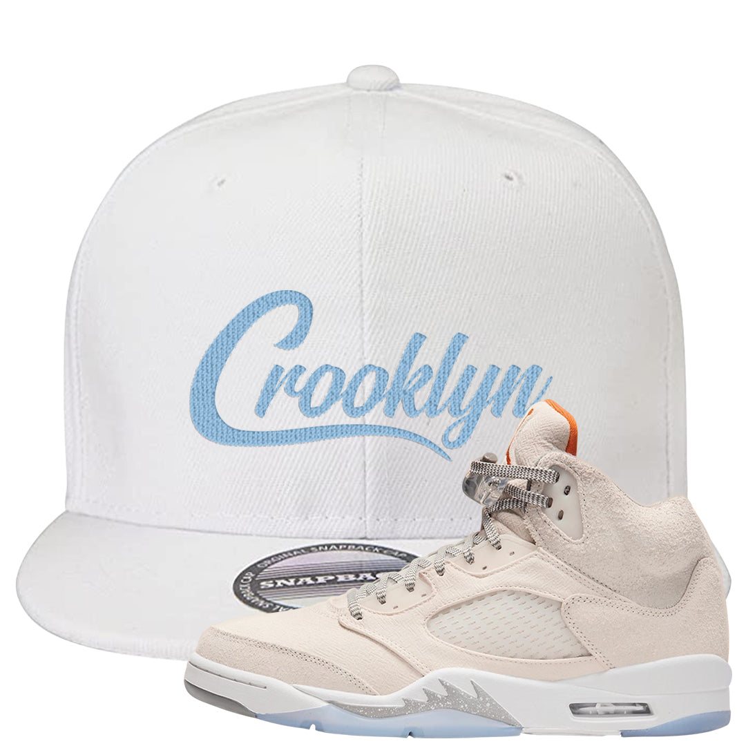 SE Craft 5s Snapback Hat | Crooklyn, White