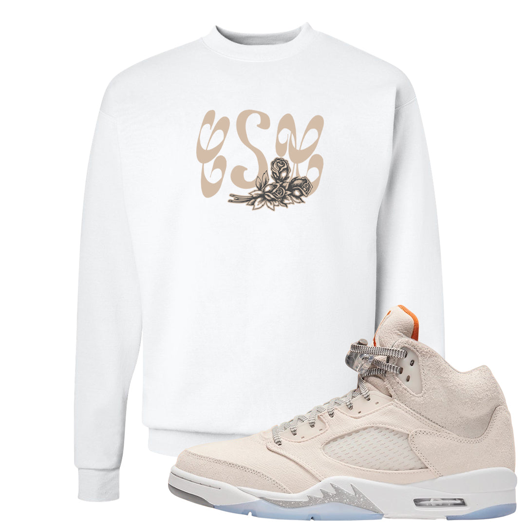 SE Craft 5s Crewneck Sweatshirt | Certified Sneakerhead, White