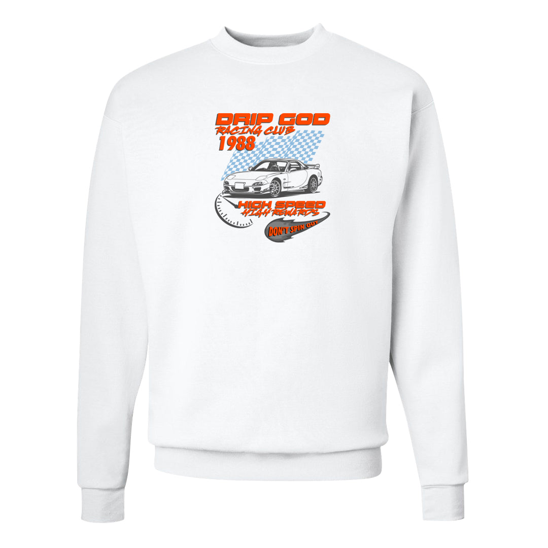 SE Craft 5s Crewneck Sweatshirt | Drip God Racing Club, White