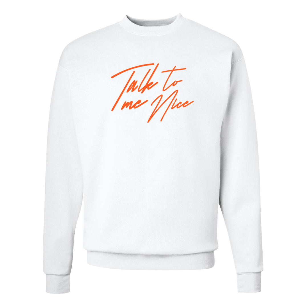 SE Craft 5s Crewneck Sweatshirt | Talk To Me Nice, White
