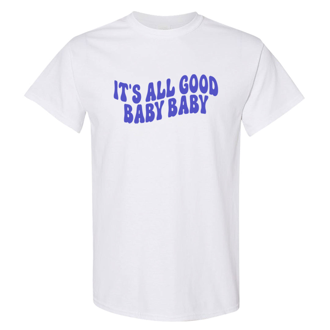 Aqua 6s T Shirt | All Good Baby, White