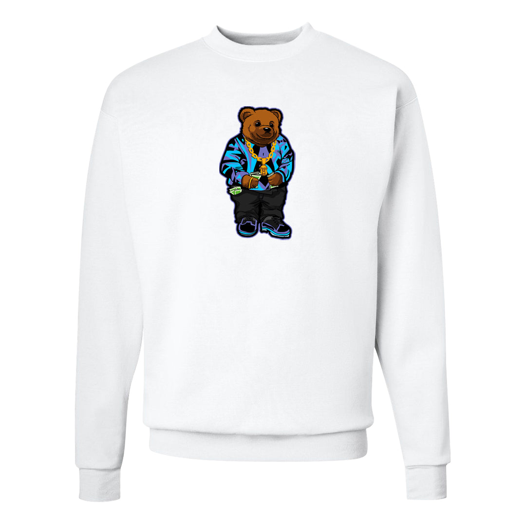 Aqua 6s Crewneck Sweatshirt | Sweater Bear, White