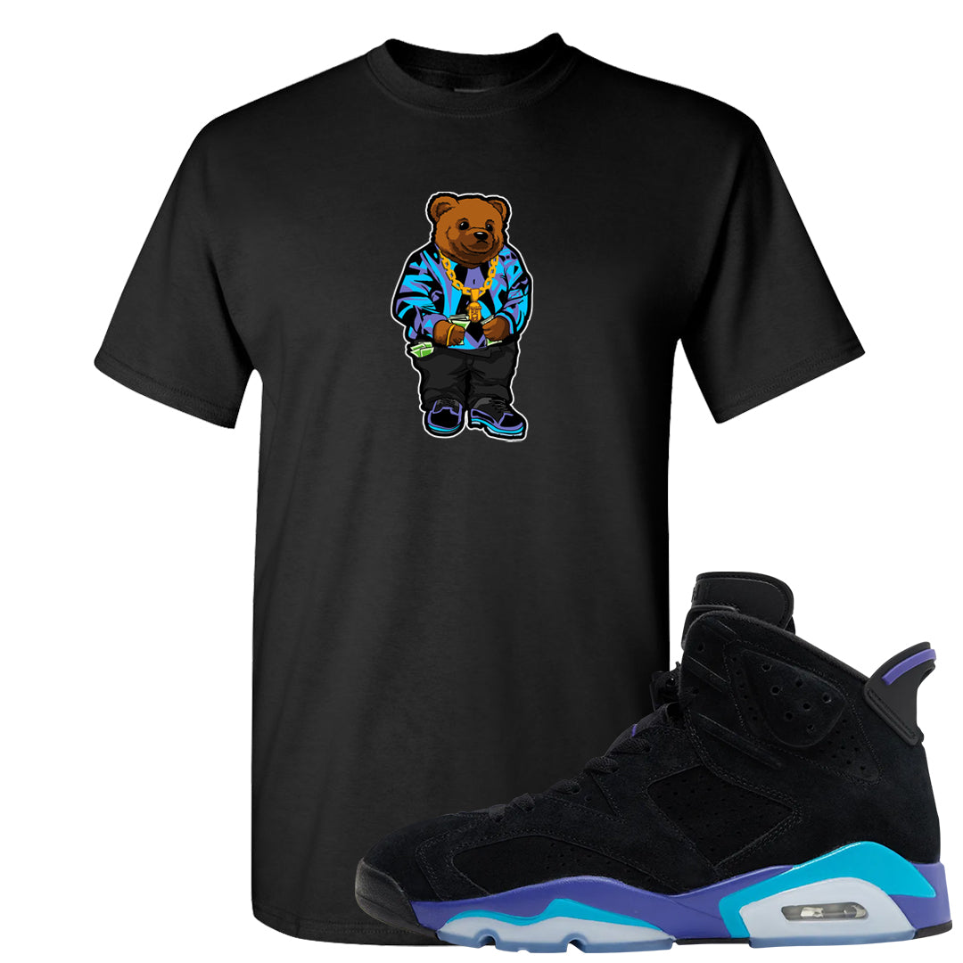 Aqua 6s T Shirt | Sweater Bear, Black