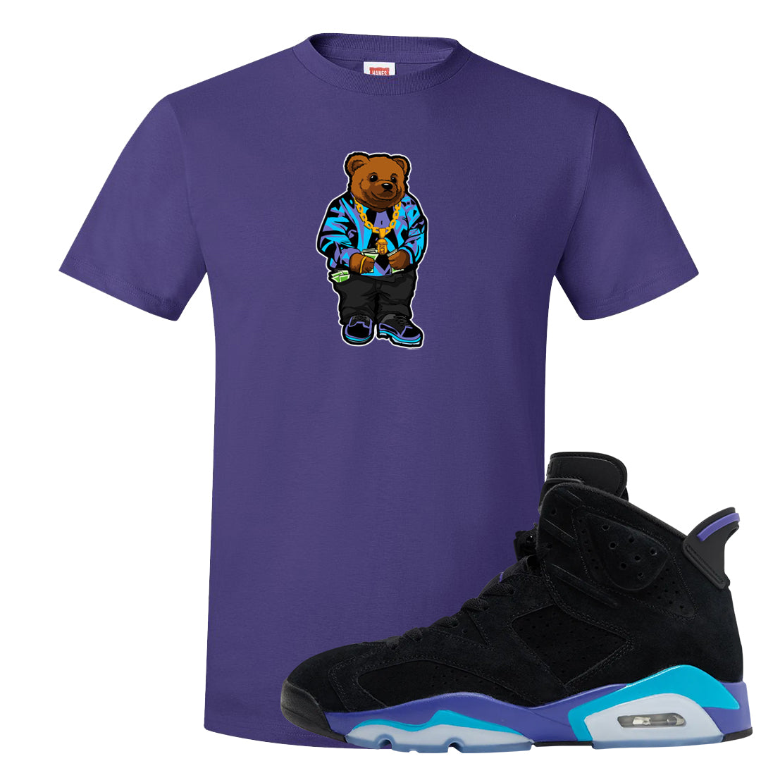 Aqua 6s T Shirt | Sweater Bear, Purple