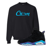 Aqua 6s Crewneck Sweatshirt | Chiraq, Black