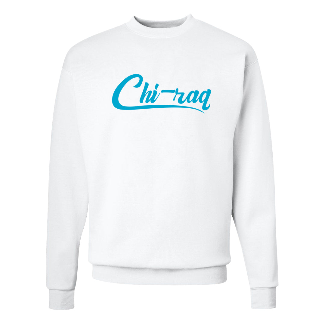 Aqua 6s Crewneck Sweatshirt | Chiraq, White