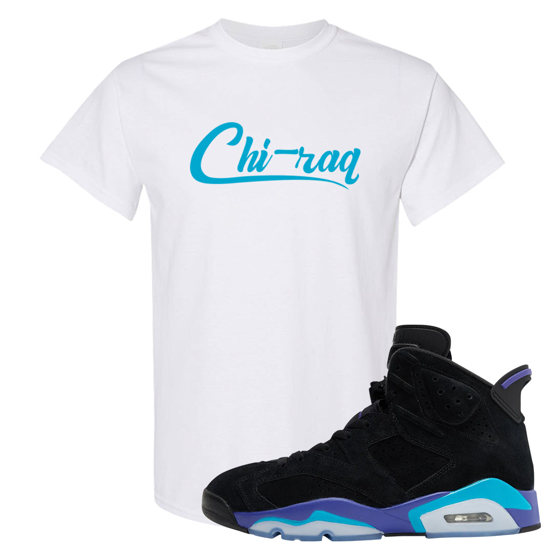 Aqua 6s T Shirt | Chiraq, White