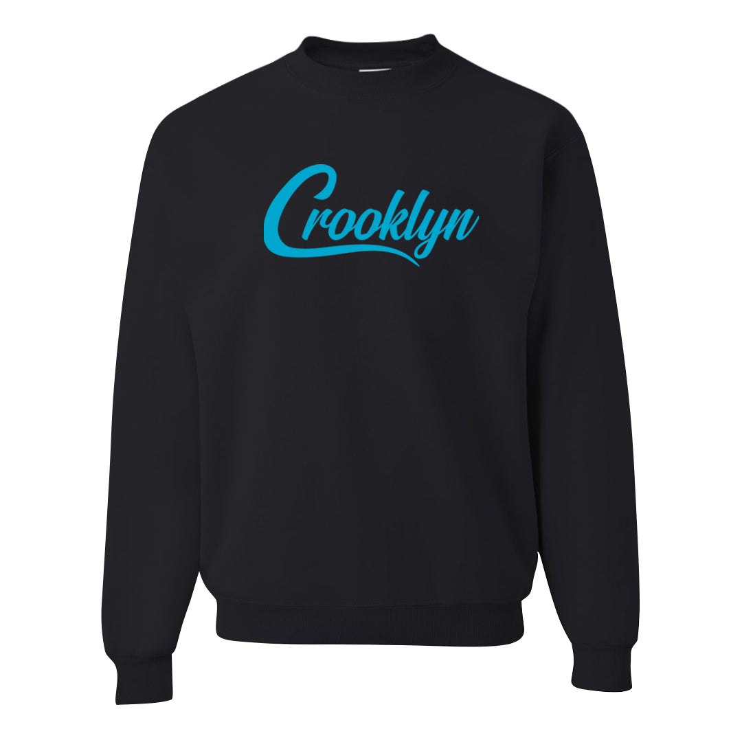 Aqua 6s Crewneck Sweatshirt | Crooklyn, Black