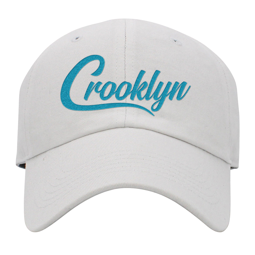 Aqua 6s Dad Hat | Crooklyn, White