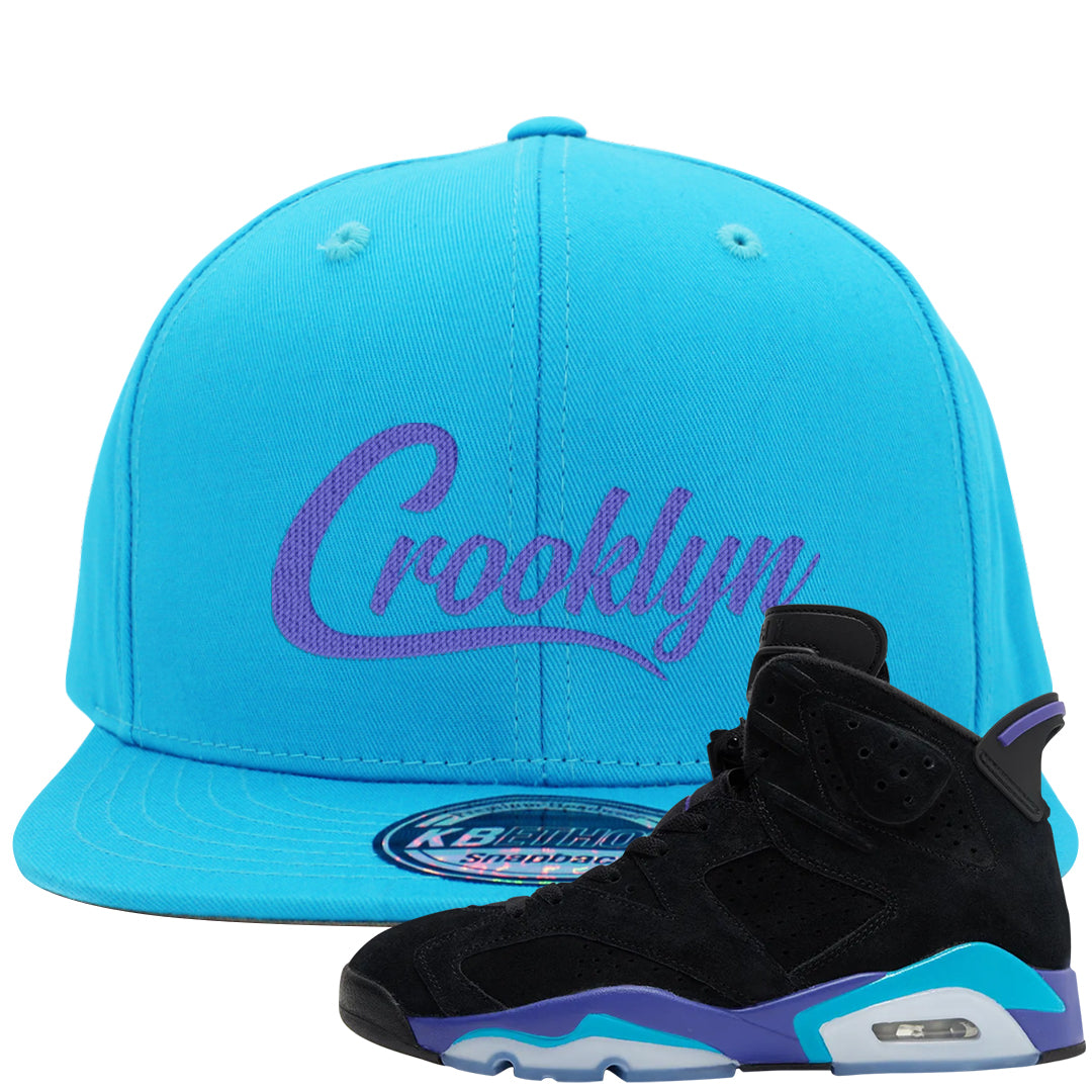 Aqua 6s Snapback Hat | Crooklyn, Aqua