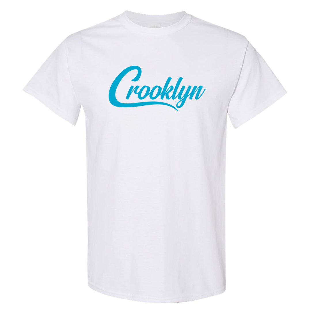 Aqua 6s T Shirt | Crooklyn, White