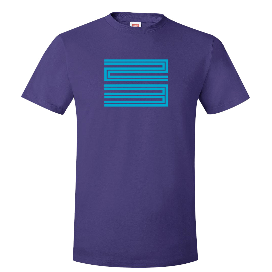 Aqua 6s T Shirt | Double Line 23, Purple