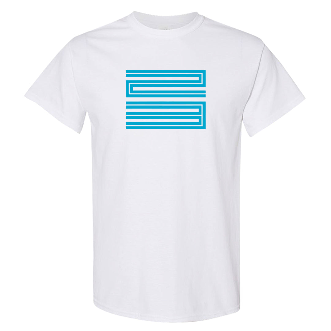 Aqua 6s T Shirt | Double Line 23, White