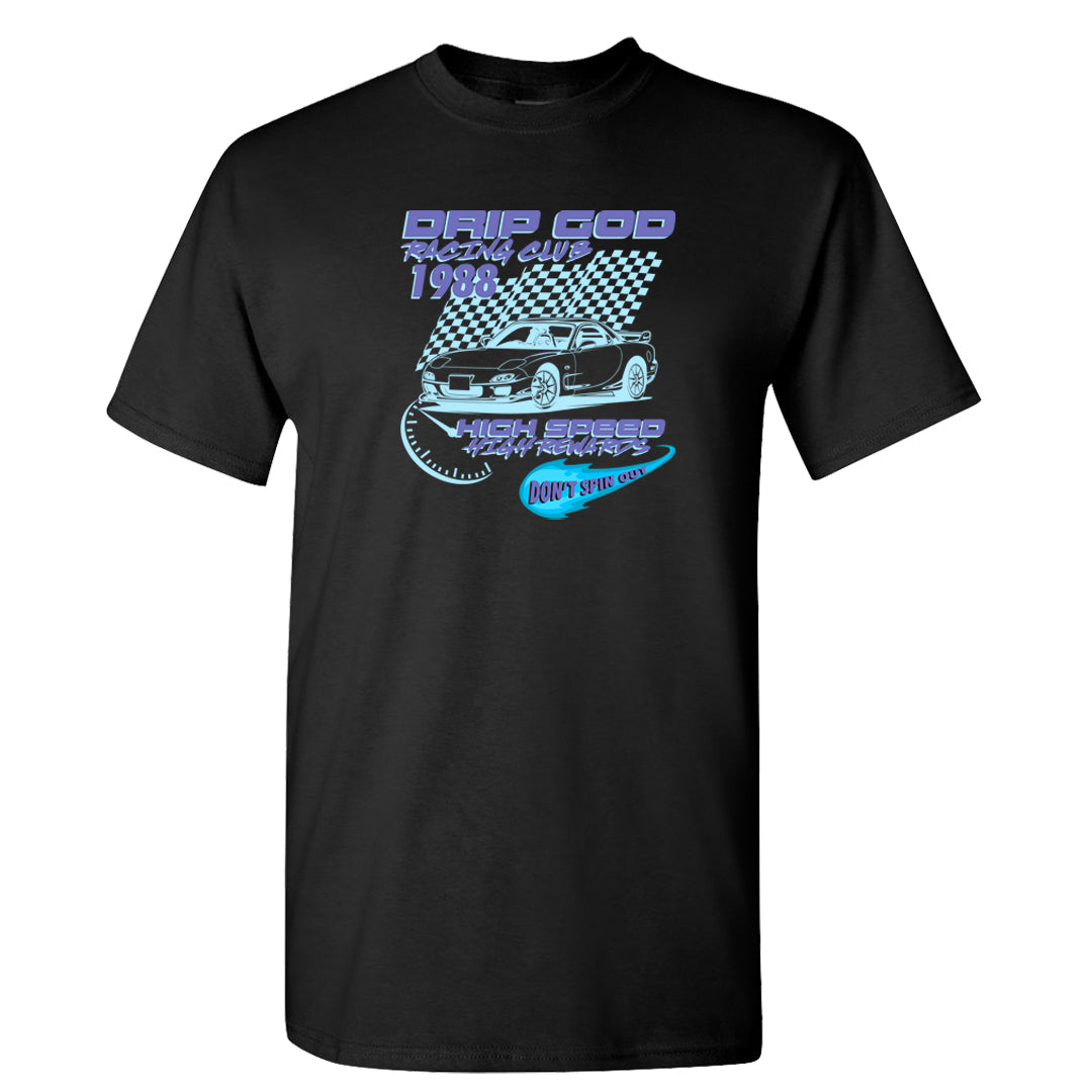 Aqua 6s T Shirt | Drip God Racing Club, Black