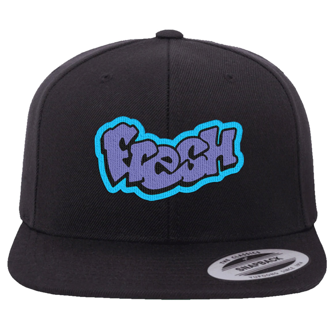 Aqua 6s Snapback Hat | Fresh, Black