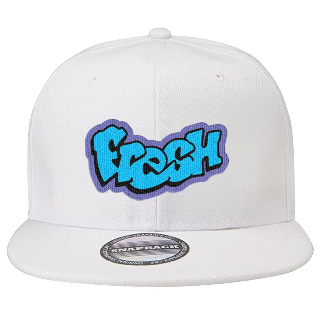 Aqua 6s Snapback Hat | Fresh, White