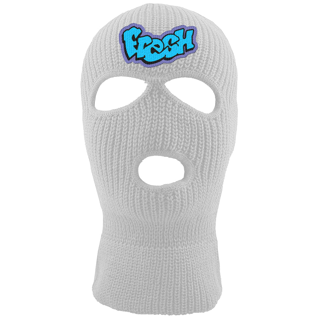 Aqua 6s Ski Mask | Fresh, White